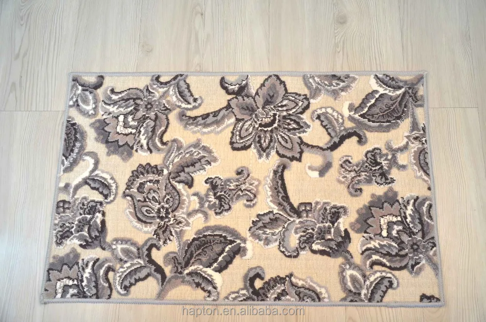 Microfibre polyester 50*80cm with latex back anti-slipping wilton jacquard mat