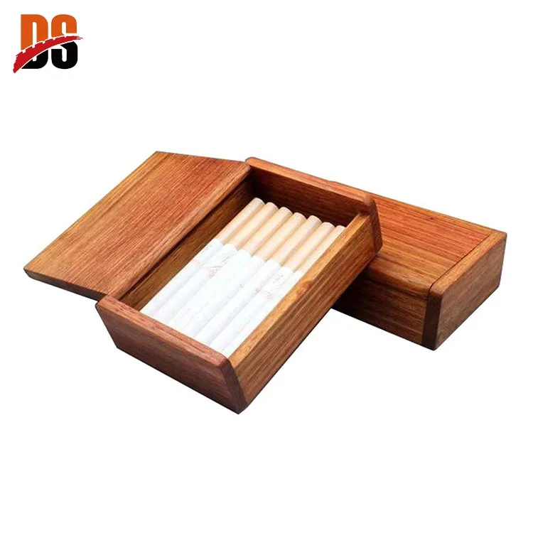 Wooden Vintage Tobacco Box Holder Wood Cigarette Box Case