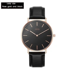 OEM Custom Logo Leather Waterproof Rose Gold Wrist Watch Japan Miyota Movement Quartz Watches Men Luxury