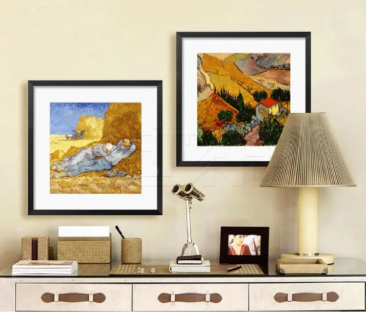 
Vincent van Gogh art reproduction The Cafe Terrace at night framed scenery paintings modern home decor oil painting prints 