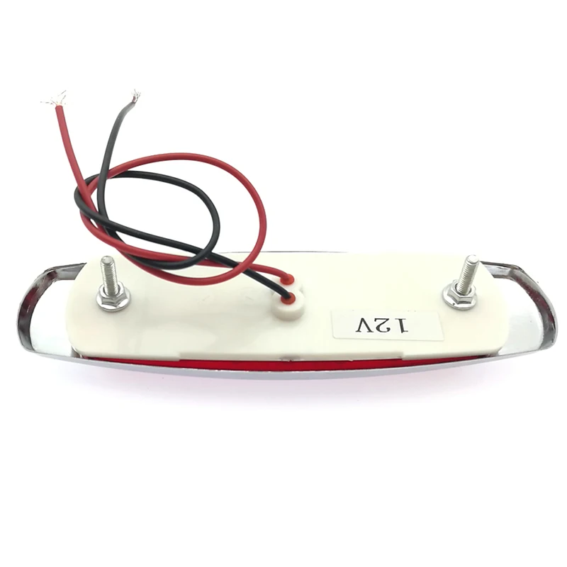 Truck Trailer Rectangle LED Side Clearance Signal Lights Marker Lamp with Chrome Bracket