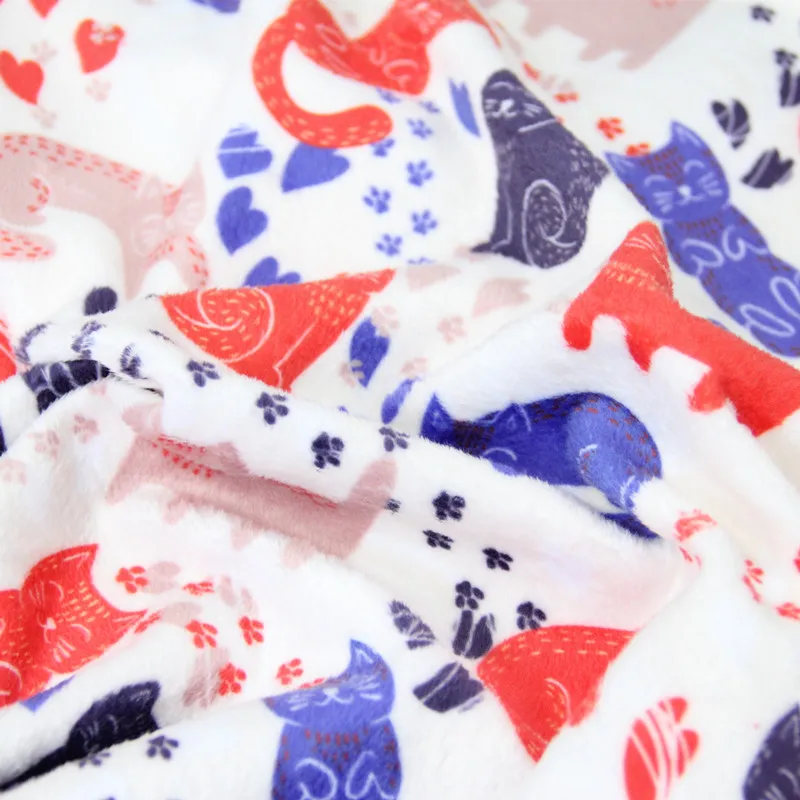 
Custom Small MOQ Digital Printed Minky Baby Blanket Fabric 