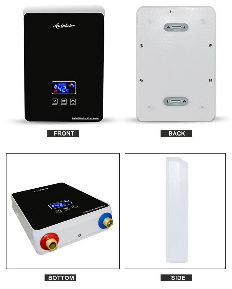 110V cabin electric instant water heater solar electric back up heater