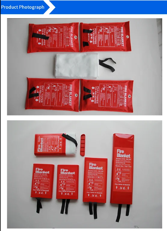 Silicon Lithium Coated Fire Blanket Quick Release First Aid Kit Fire Blanket