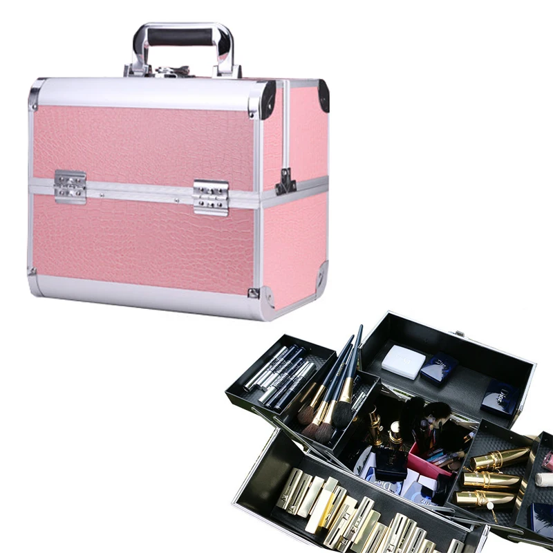 Salon Studio Nail Art Case Technician Tool Box Beauty Cosmetic make up train case