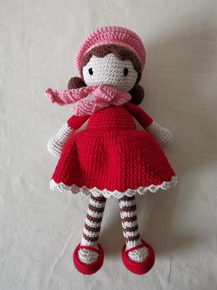 HEYBABEE High Quality 100% Handmade Crochet Dolls Baby Crochet Amigurumi Accompany Gifts Toy For Girls  HB-009