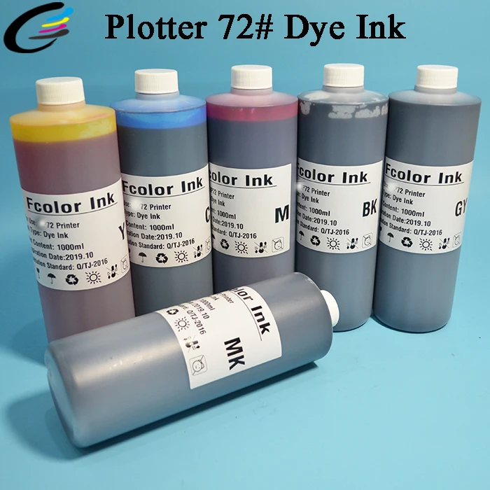 FCOLOR Profession Plotter Dye ink for hp T1120 T2300 T1300 Refill ink Cartridge 72 #