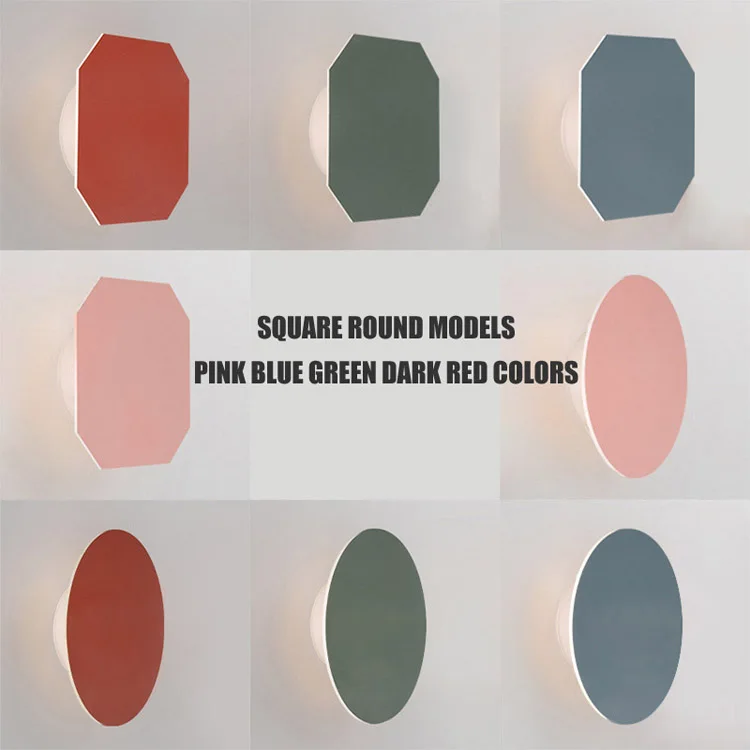 
modern bedroom red pink blue small round various shapes wall sticker kids star lamp 