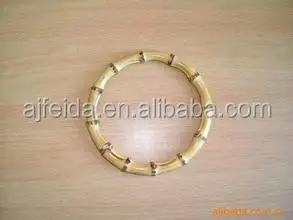 Bamboo ring, bamboo handle, bamboo root handbag handle with rings