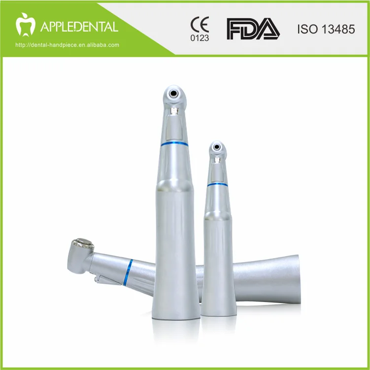 APPLEDENTAL low speed handpiece LED push button contra angle with light and generator
