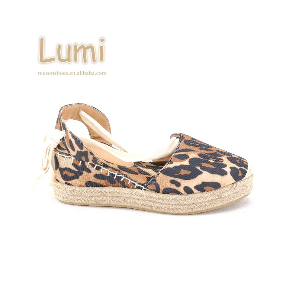 Custimised Brand Popular Jute sole shoes cheap espadrille wedge shoes