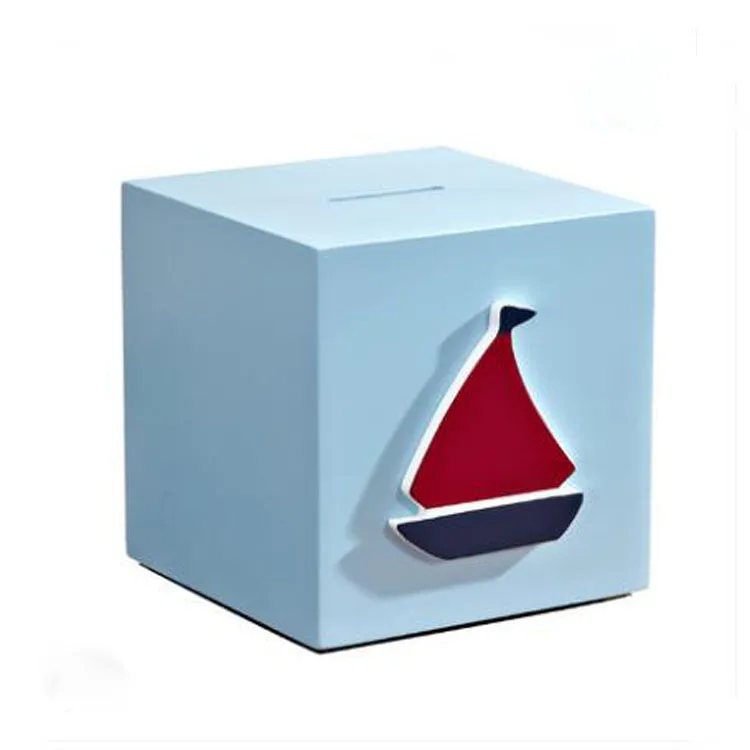 Popular hot-sale cute  wooden piggy bank money saving box