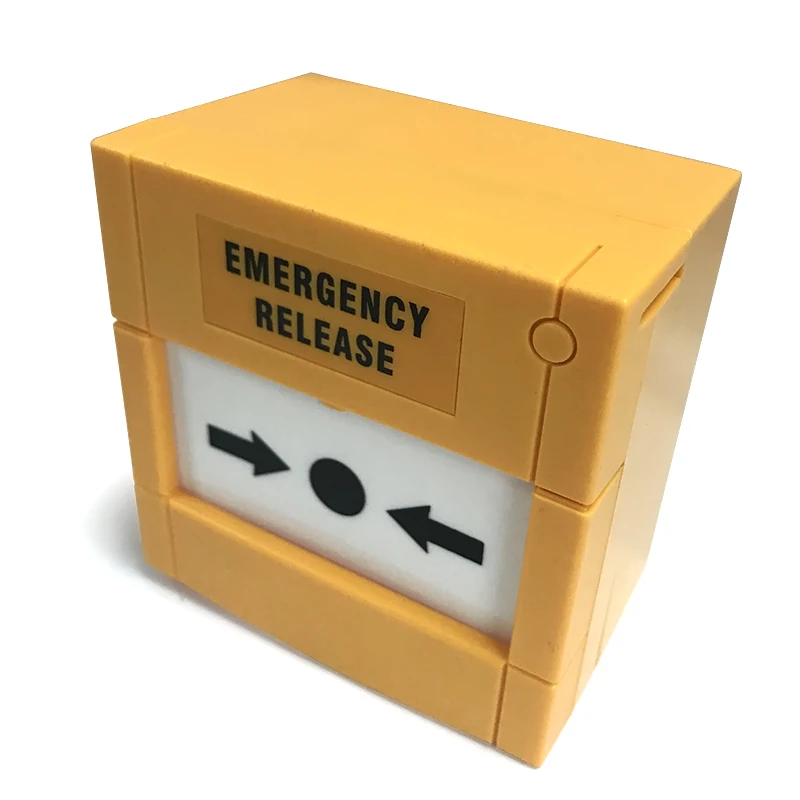 Yellow Fire Alarm Manual Call Point Emergency Push Button With LED Indication