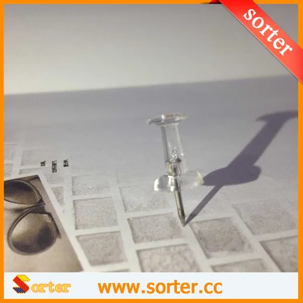 The clear round head pin office pin