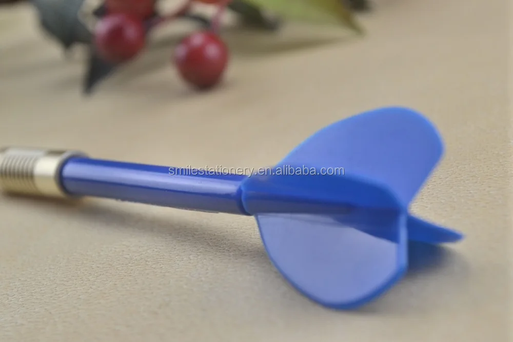 Plastic toy pen with darts shape fun darts ball pen with logo