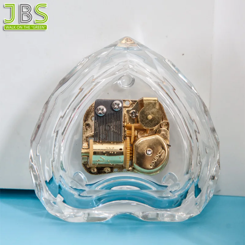
Clear Acrylic Heart Shape Music Box For Girls 