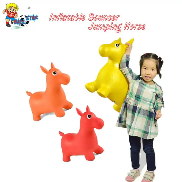 Wholesale baby inflatable toys riding animal toys PVC jumping animal pony horse
