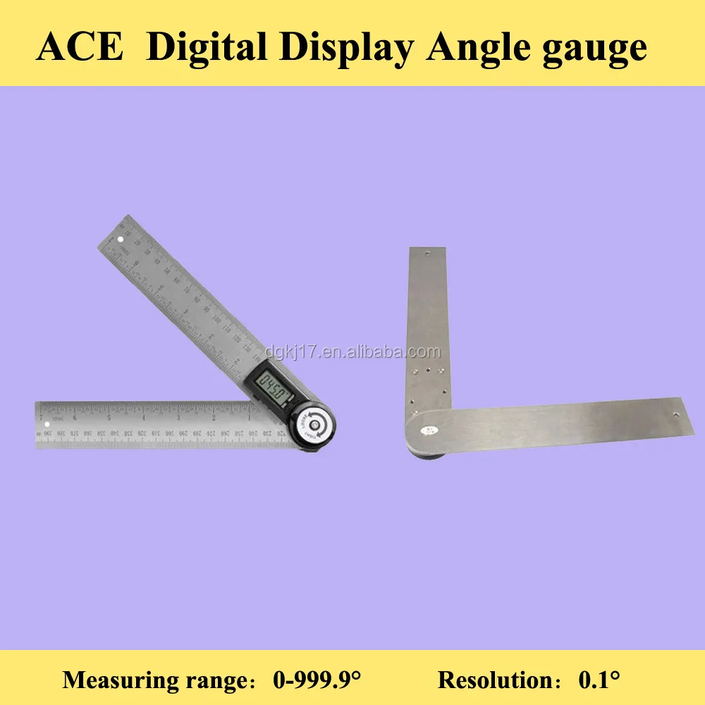 Electronic Digital Angle Finder Meter Protractor/Goniometer Ruler 360 Degree Angle Steel 200mm 2-in-1