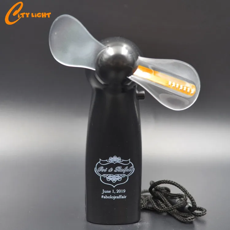 Портативный ручной вентилятор на свадьбу, День Святого Валентина, под заказ, светодиодный ручной мини-вентилятор