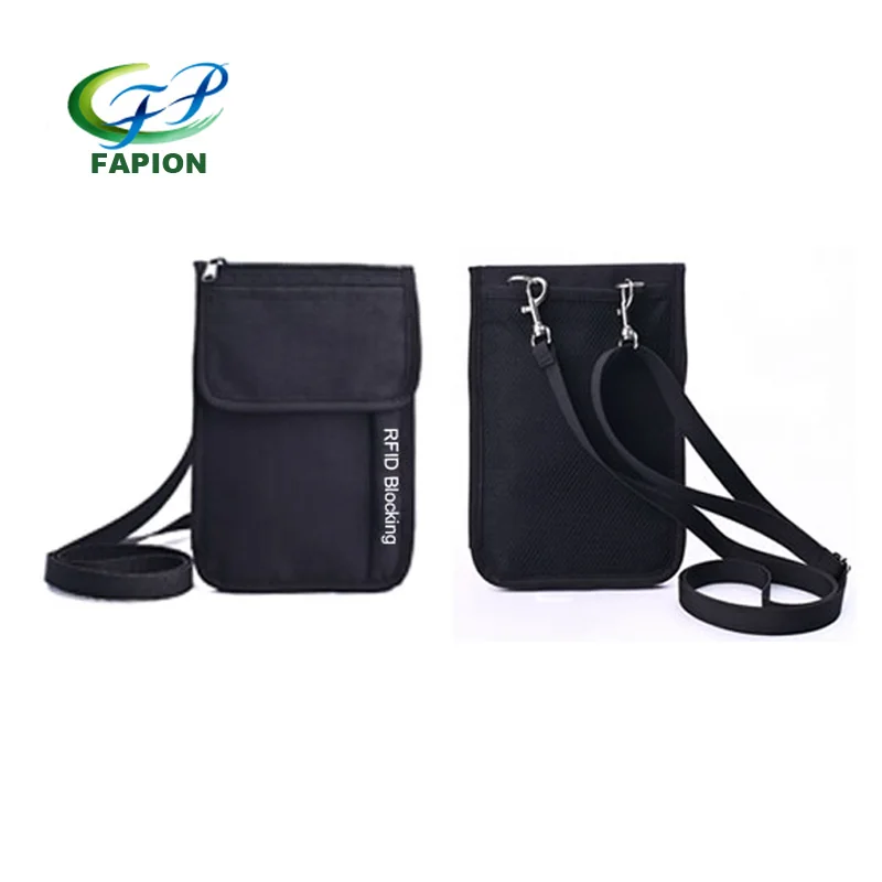 
custom travel rfid neck wallet 