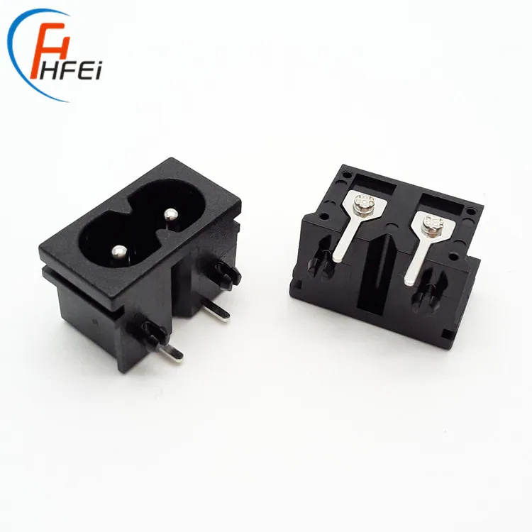 High quality industrial electrical 2 pin 3 pin female C8 power small socket  power dc connector ac jack