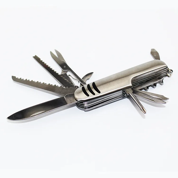 Stainless Steel Survival pocket Knife Multi 9 Tools Folding Army Knife