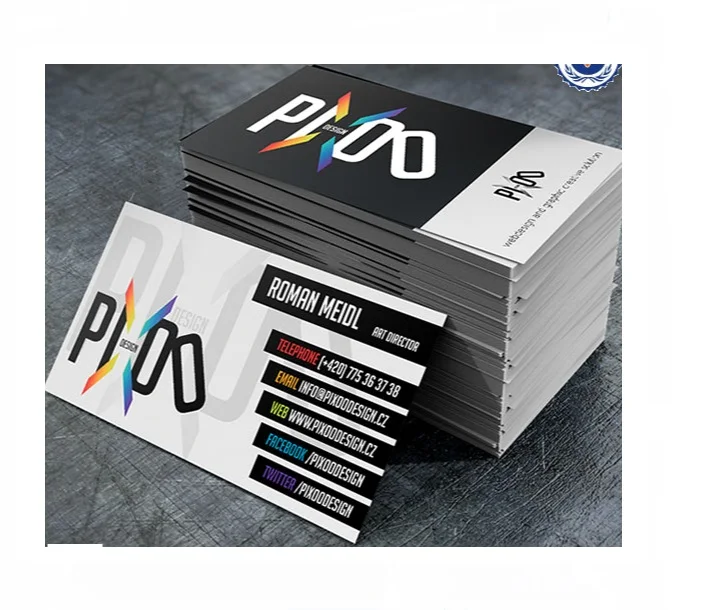 New design printing custom name embossed paper business card