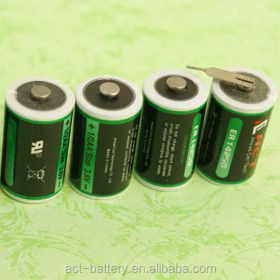 
3.6v 1/2 aa ER14250 Half AA Lithium Battery Non Rechargeable for Merters Sensors Locks 