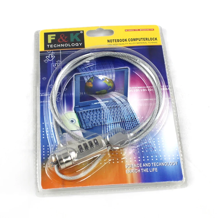 1.2m 1.5m 1.8m laptop / notebook security anti theft cable lock