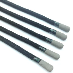 Custom silicone dipped  ends round cotton drawstring cord hoodie cords wholesale