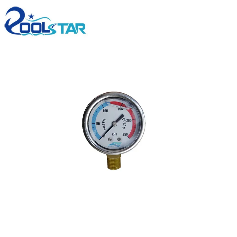Poolstar swimming pool water pressure gauge side mounted