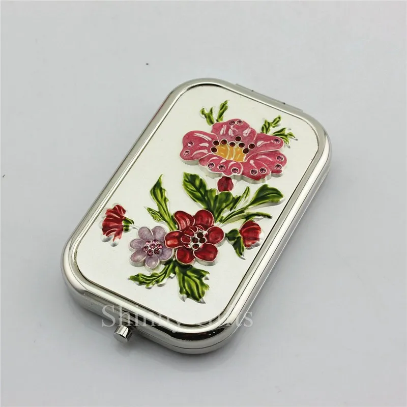 
Wholesales Flower Design Square Cosmetic Mirror Makeup Mirror Artistic Mirrors 