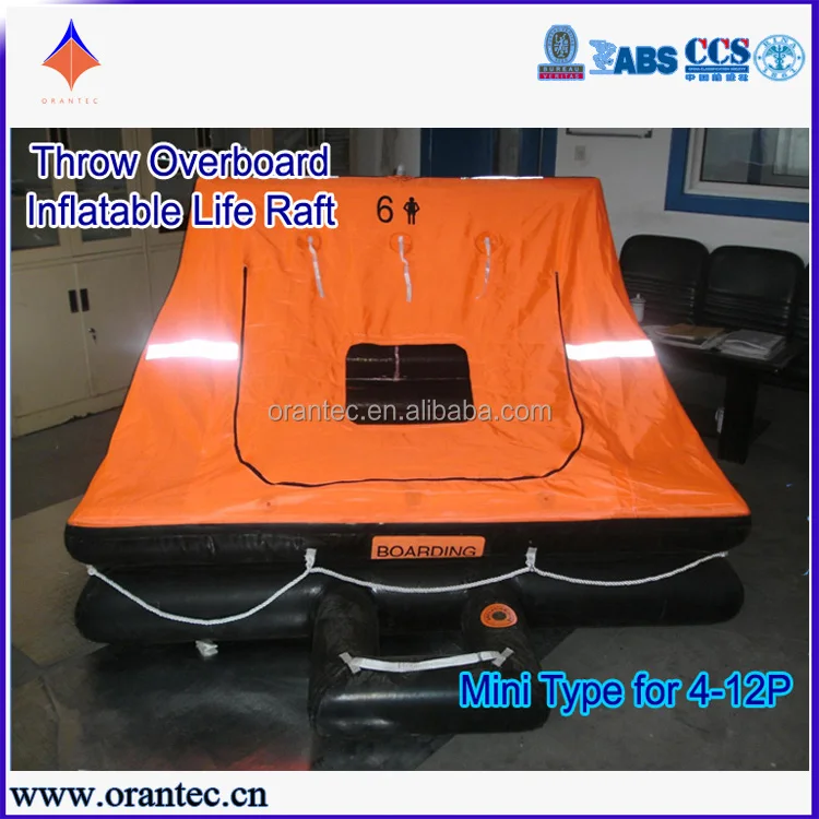 Водонепроницаемый тканевый квадратный надувной спасательный плот для малышей на 4-12 человек, стандарт ISO 9650-1