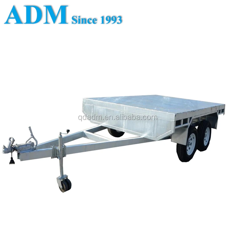 Тяжелый двухколесный Одноколесный грузовой прицеп с плоской низкой платформой HDG