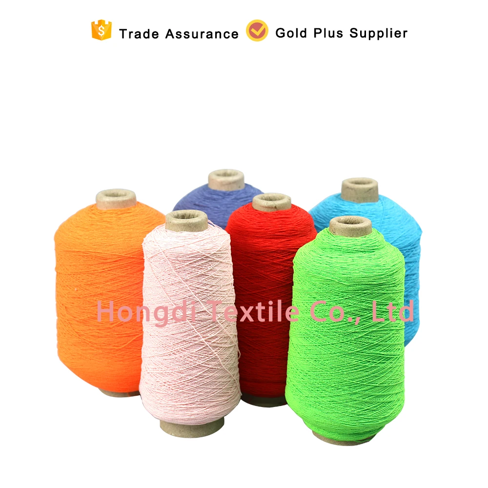 Пользовательские спецификации, эластичные носки, пряжа без минимального заказа, оптом, переработанный латекс, покрытая полиэфирной резиновой нитью для вязания