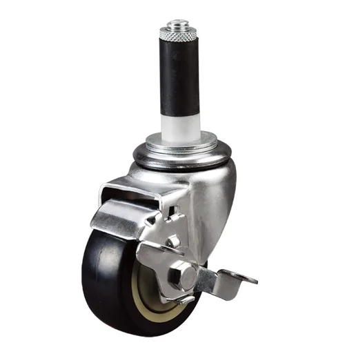 Industrial Medium Duty 3 inch Rigid TPR Top Plate Caster Wheel