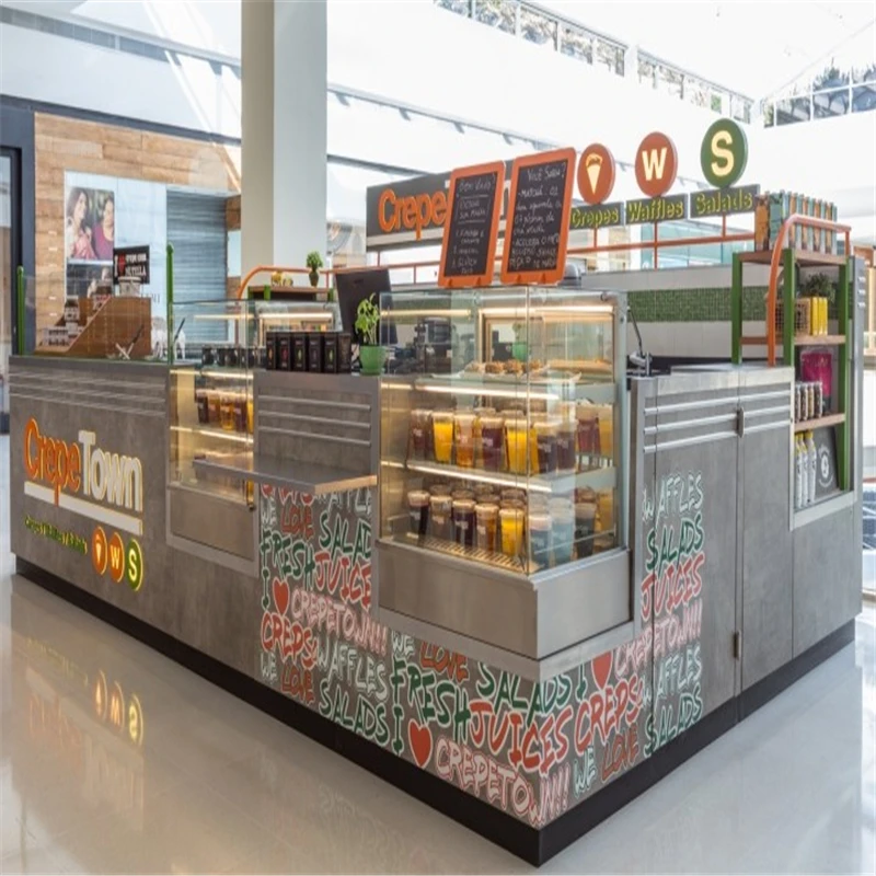 Современная панель коммерческая мебель витрина для напитков киоск в торговом центре деревянный сока/кофе/молока/чая на заказ