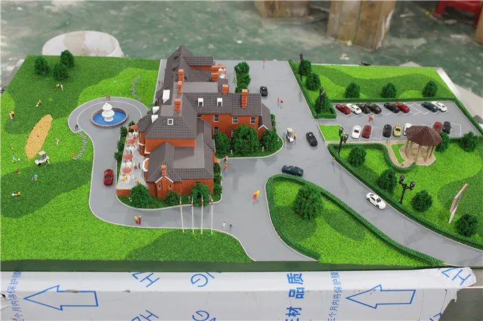 Миниатюрная Архитектурная Модель виллы со светодиодным освещением для продажи, производитель моделей в масштабе