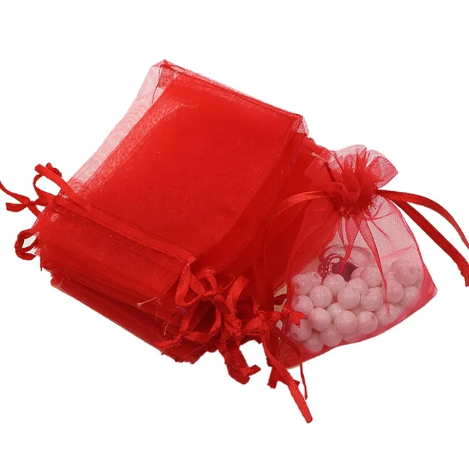 Мешки из органзы 7x9 см, свадебные мешочки, сумки для упаковки ювелирных изделий, Хороший подарочный пакет