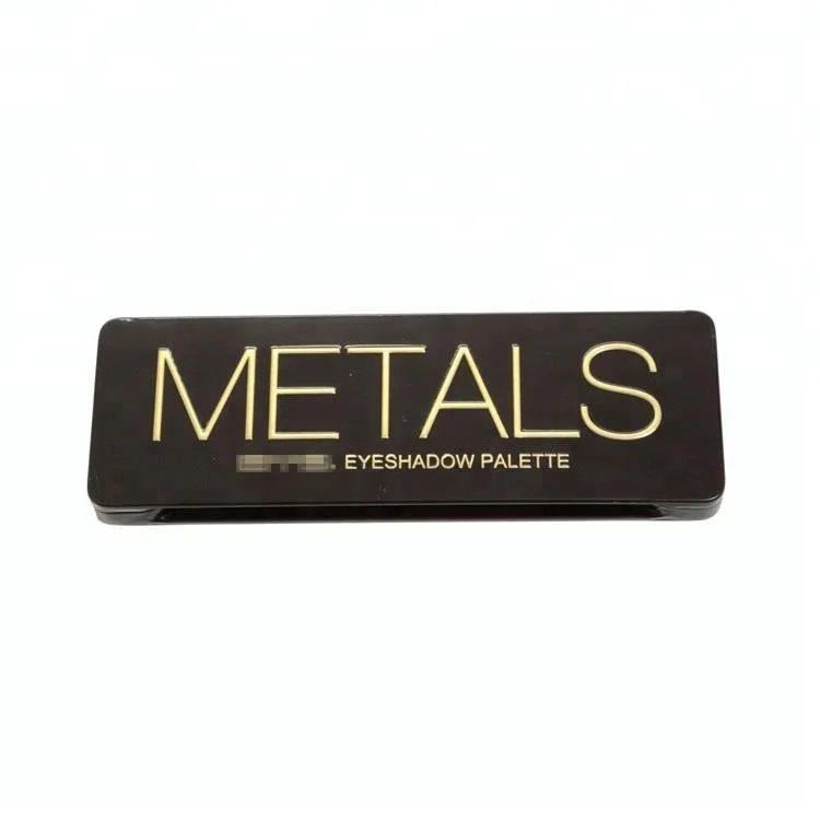 custom logo professional magnetic makeup eyeshadow tin palette 12 colors with mirror and embossed Logo