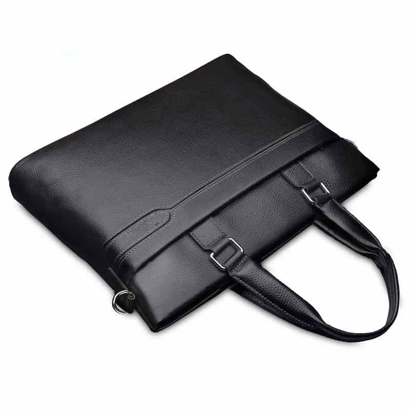 Wholesale custom laptop messenger bag genuine leather handbag men luxury hard attache briefcases