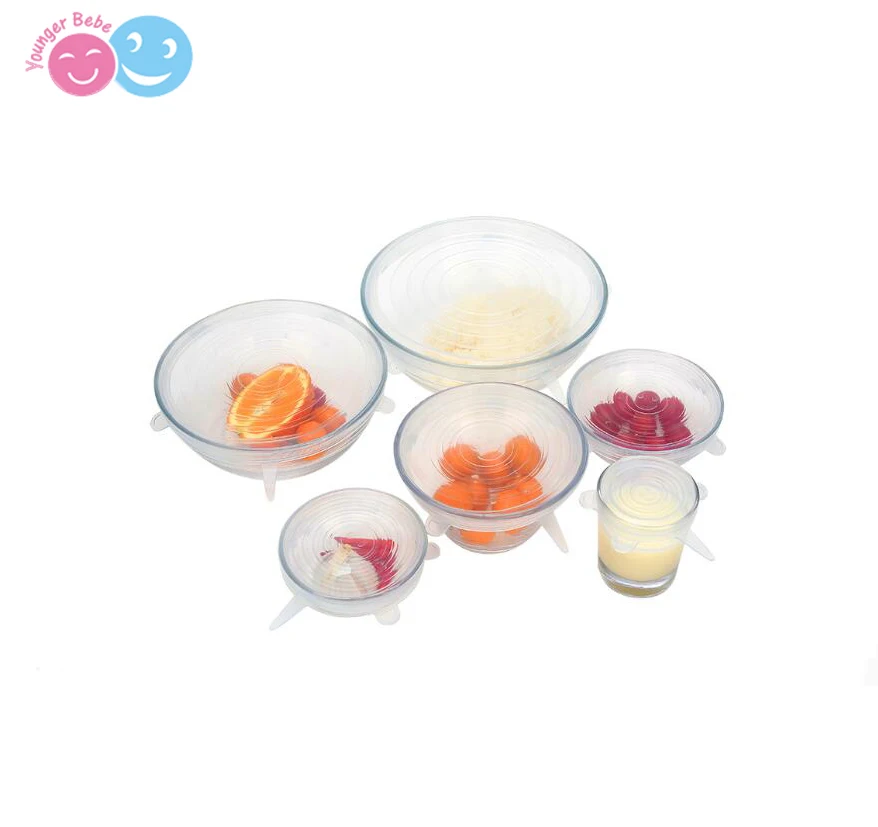 Reusable Seal Lid Durable and Expandable Food Covers Keeping Food Fresh Dishwasher and Freeze