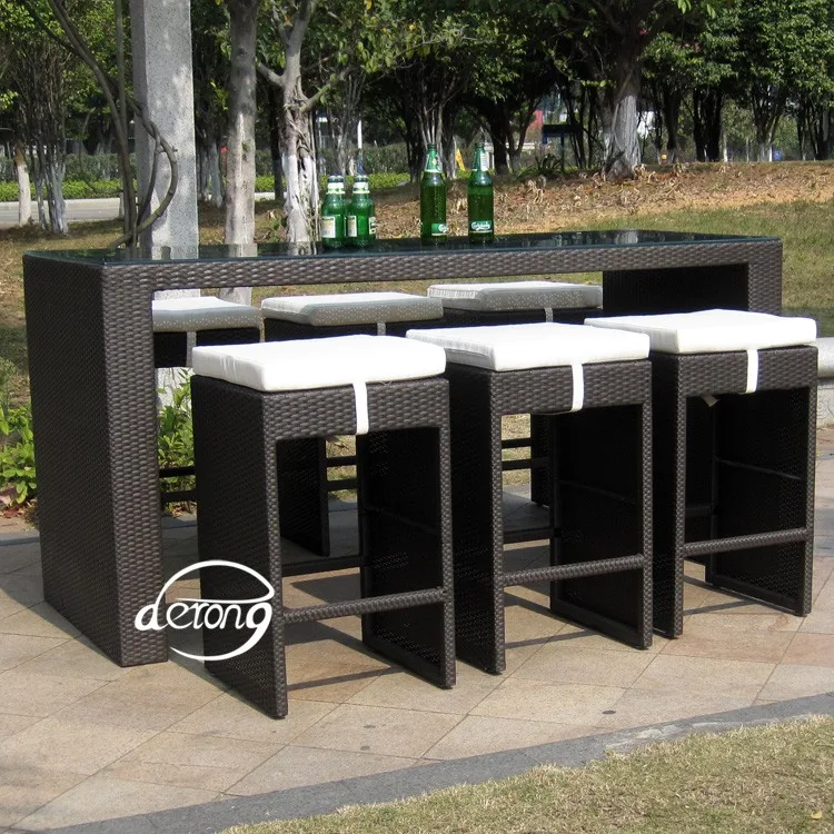 Wholesale Outdoor Bar Table and Chair Set for Hotel Bar Furniture Commercial Furniture 40*40*73 Cm Optional 200*81*110 Cm Modern