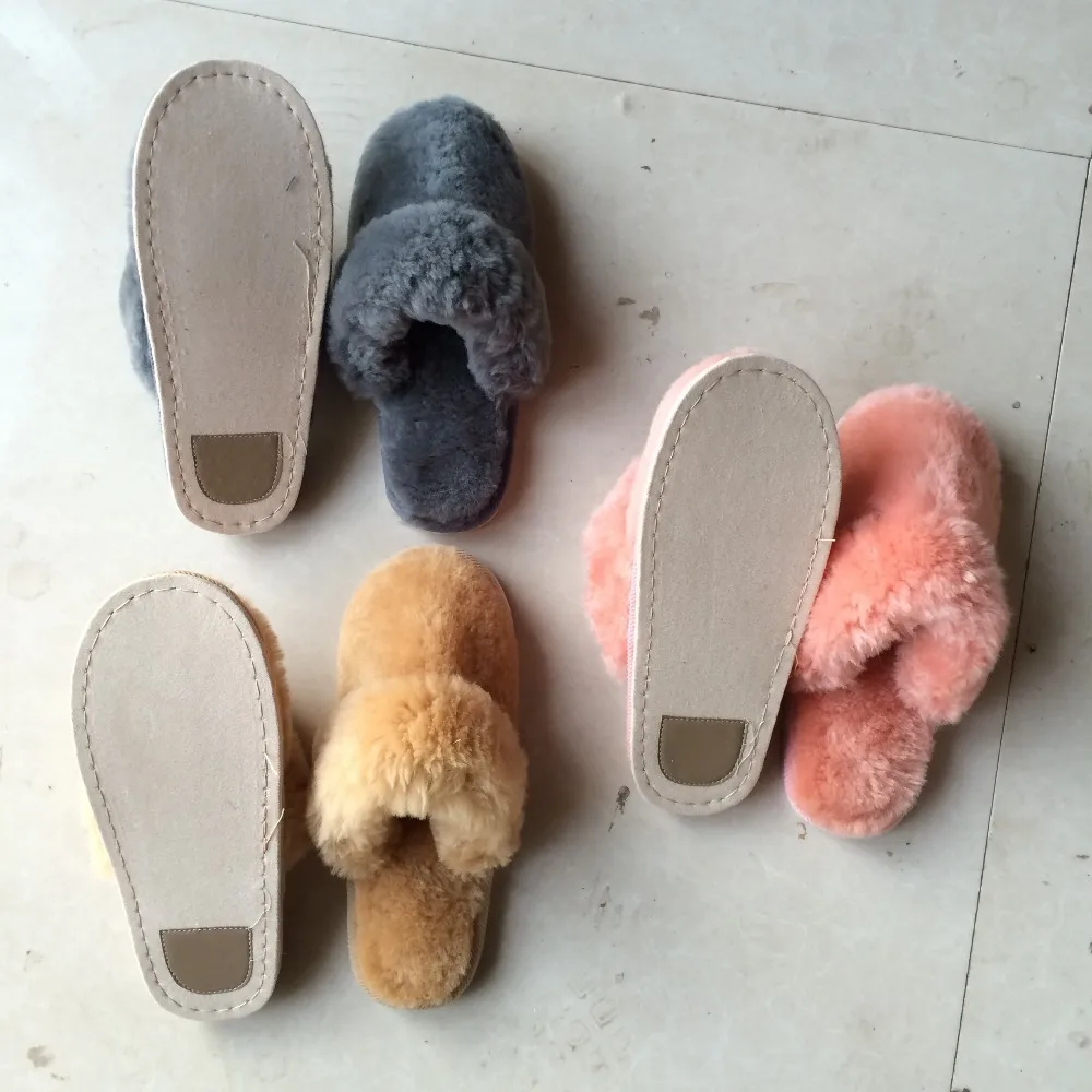 Genuine Leather Australia Double Face Sheepskin Fur Slipper