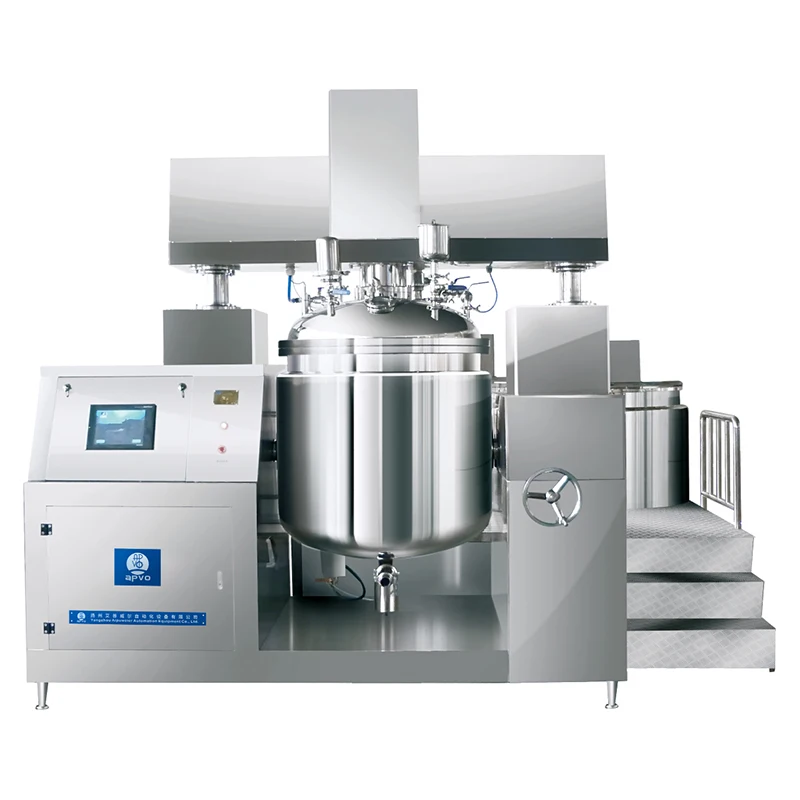 Cosmetic cream vacuum emulsion homogenizer mixer stainless steel liquid chemical mixing machine liquid soap making machine mixer