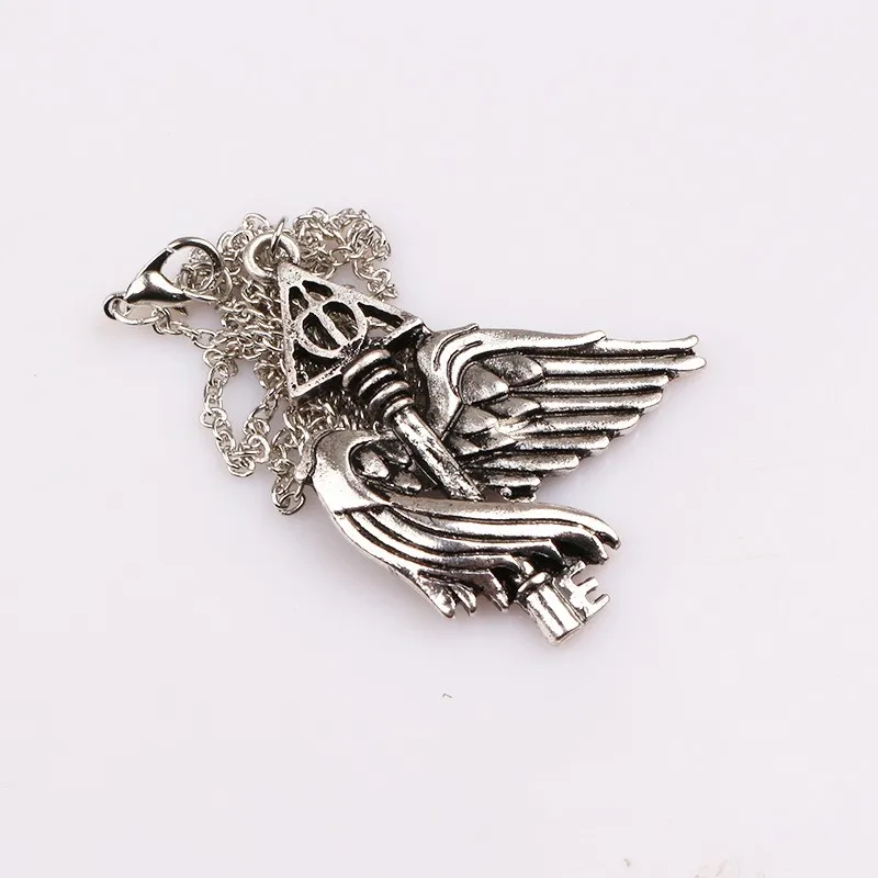 Wholesale harry deathly hallows triangle potter jewelry alloy necklace
