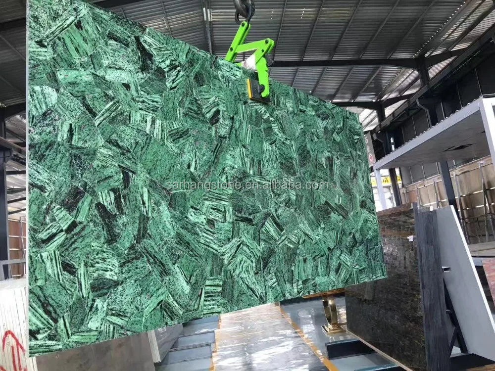 Crystal green gem stone, Green Semi Precious Stone Tile Green Gemstone agate