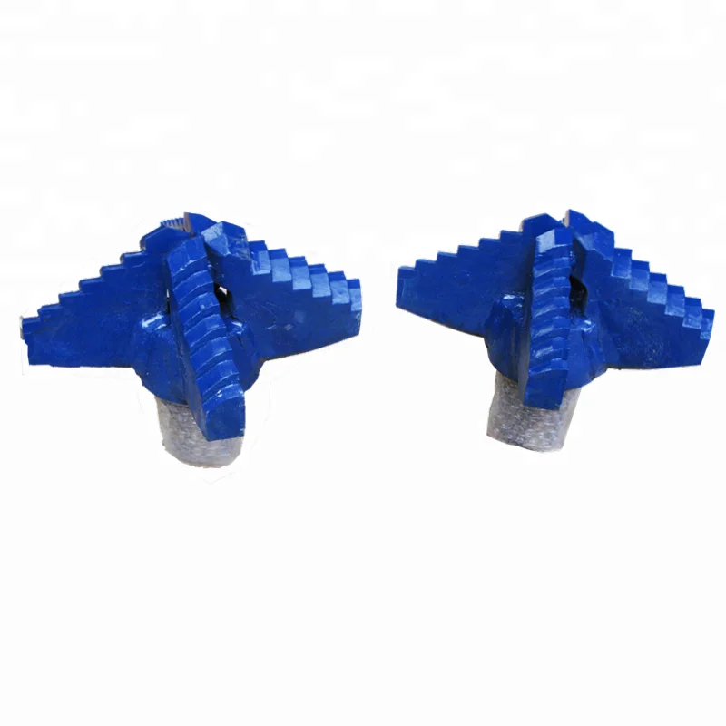 Acedrills 3/4 Blades Wing Step Tungsten Carbide Drag Bit Water Well Drill Tools