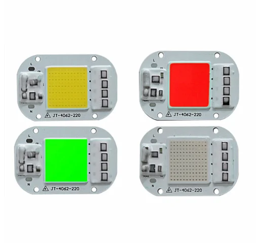 LED Lamp COB Chip 20W 30W 50W 220V Input Smart IC Fit For DIY LED Floodlight Spotlight IP67 LED Chip Integrated Driver Color