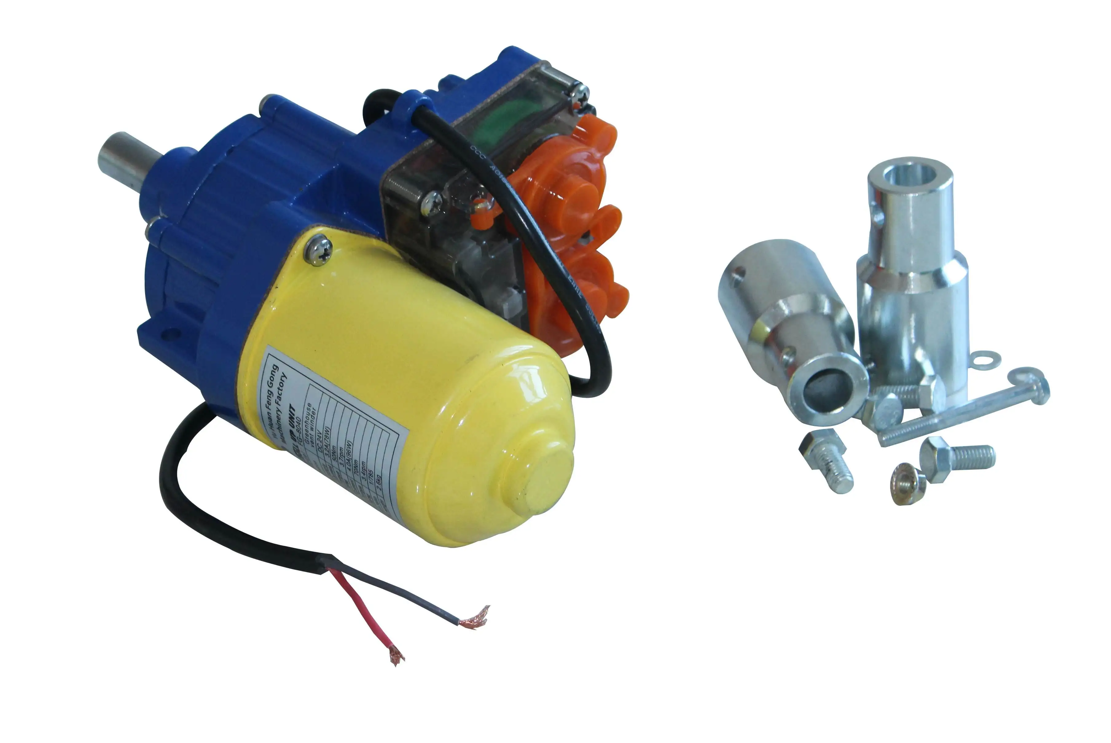 40W/60W/80W/100W/120W Greenhouse Electrical/Manual Film Roll Up Motor For Ventilation